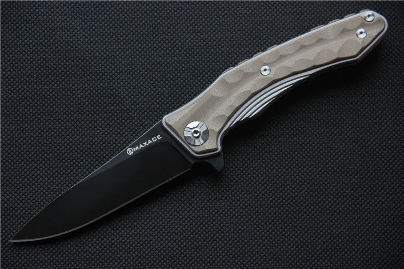 MAXACE Полуночный Кот Фанатик Складной нож 440C стальное лезвие G10 Ручка Открытый Отдых Охота Открытый фрукты Ножи EDC инструменты
