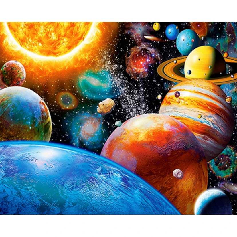 

Diamond Embroidery Star space Scenery 5D Diamond Painting Landscape Cross Stitch Full Needlework Home Decor unique gift WG689