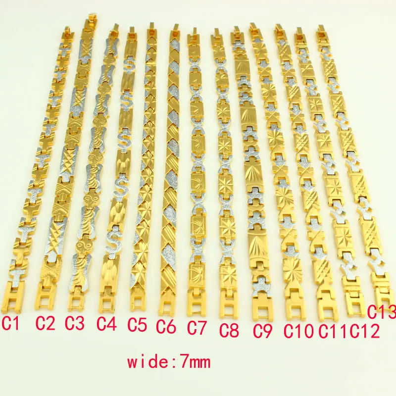 Оптовая продажа золотой браслет для женщин мужчин золото/покрытые серебром