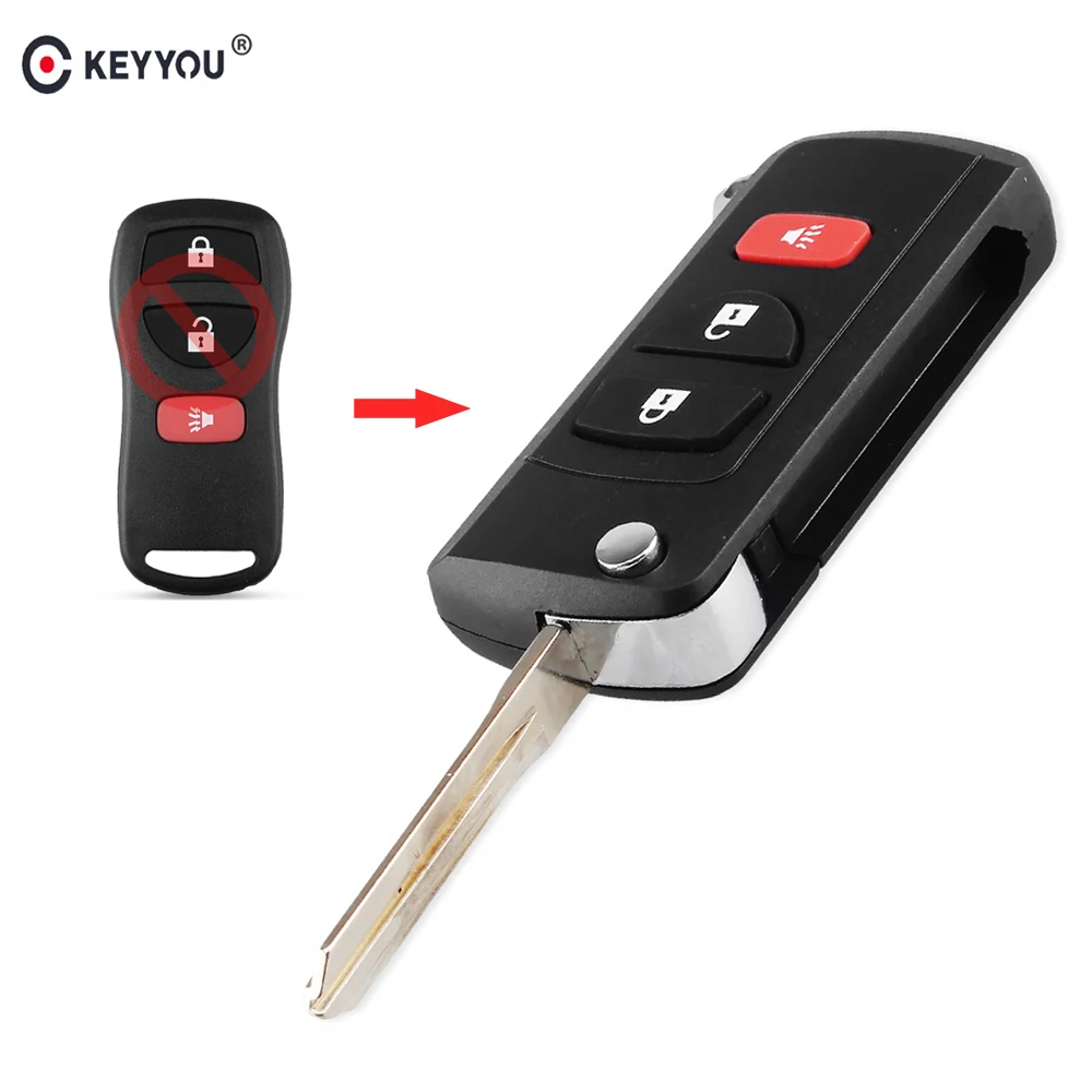 Модифицированный раскладной чехол KEYYOU для ключа с дистанционным управлением NISSAN