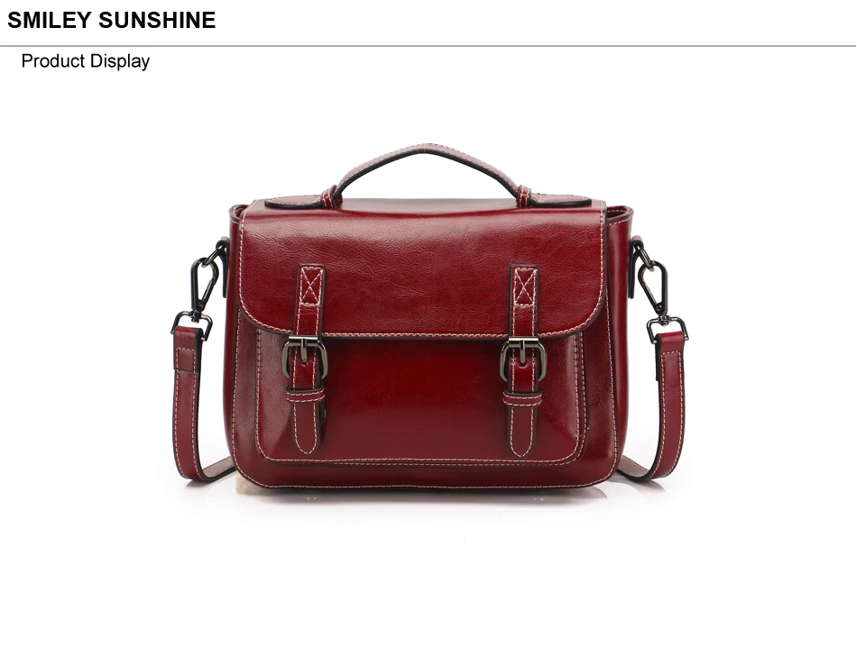 SMILEY SUNSHINE Satchels женская сумка-мессенджер из натуральной коровьей кожи женские кожаные сумки красные маленькие сумки через плечо для женщин