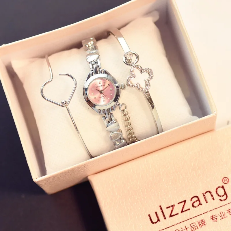 Изысканные аксессуары подарочные часы и два браслета коробка роскошные женские