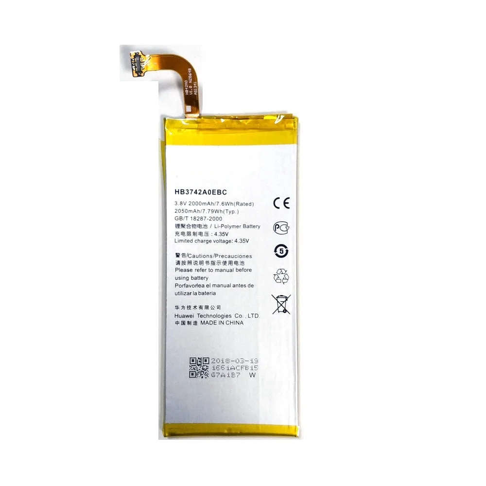 Совершенно новый HB3742A0EBC 2000mAh аккумулятор для Huawei Ascend P6 P6-U06 p6-c00/Ascend G6 G620 G621 G620s G630 +