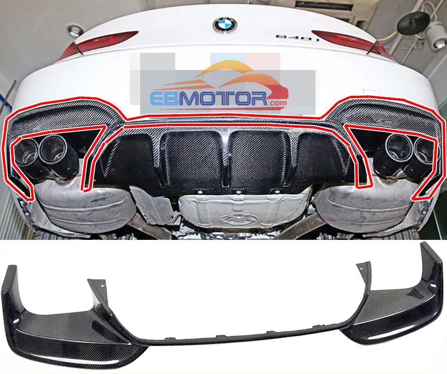 Задний рассеиватель из настоящего углеродного волокна для BMW F12 F13 M6 F06 M Sport Gran Coup