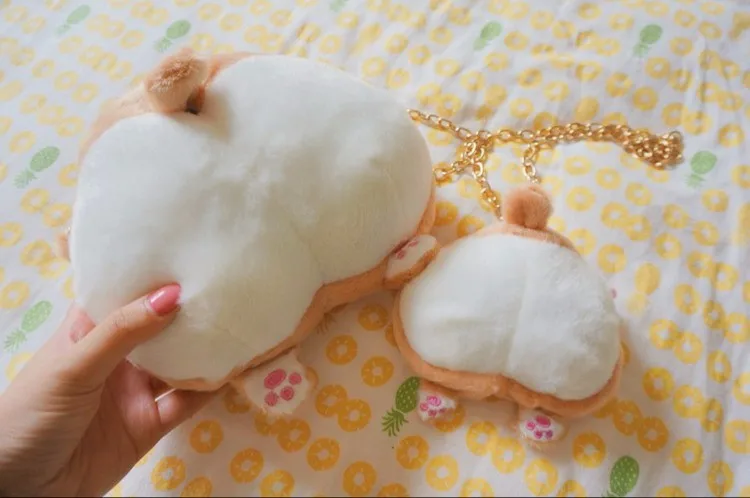 MSMO Chibi Corgi Butt сумка через плечо маленькая милая собака плюшевая сумка через плечо креативный Рождественский подарок для детей для девочек