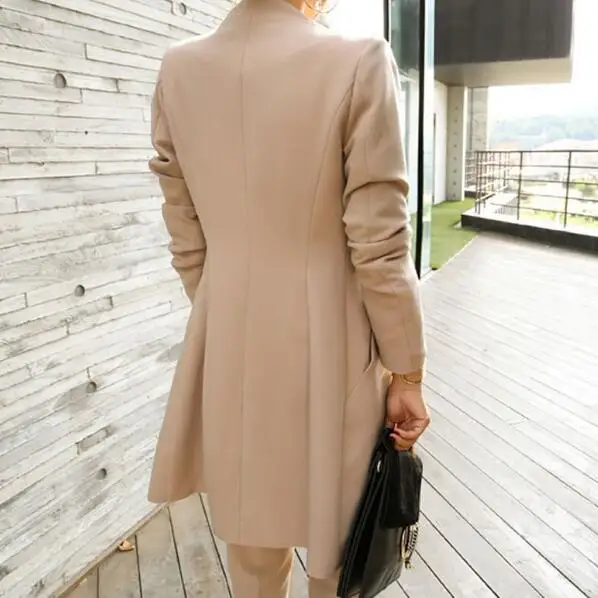 Женский брючный костюм из 2 предметов офисный деловой офисная одежда элегантные