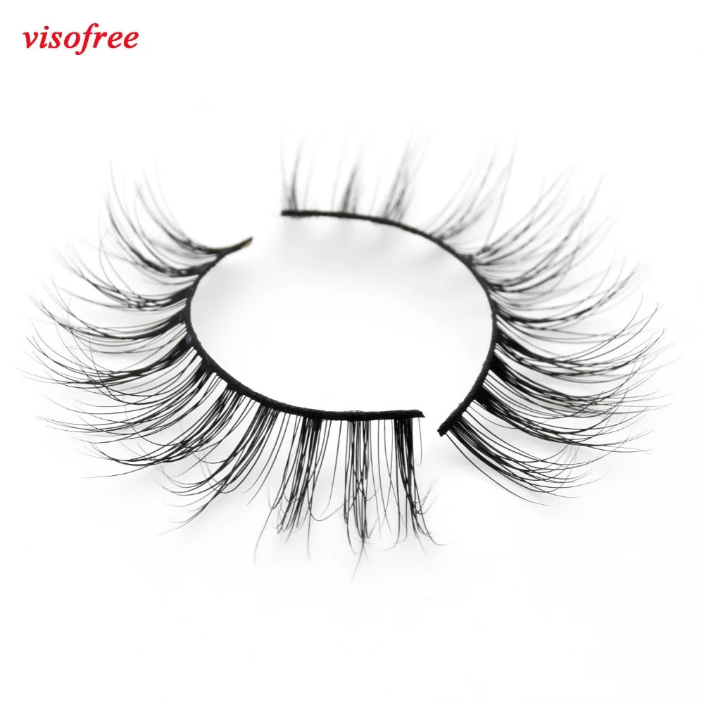 Visofree ресницы 3D норковые пересекающие накладные ручная работа полные полосы для