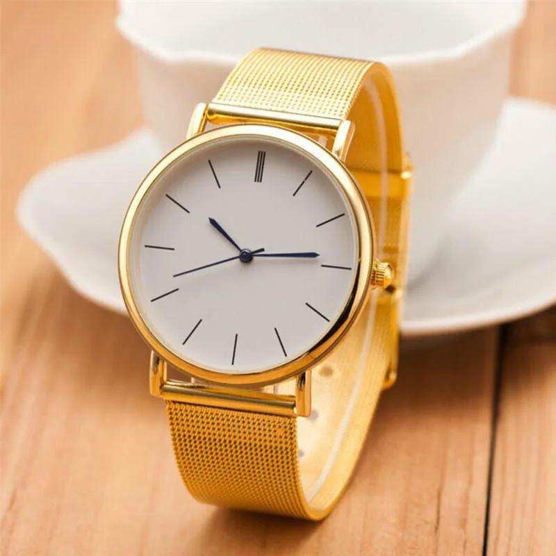 

Fashion Casual watches Womens Men Womens Classic Quartz Stainless Steel Wrist Watch Bracelet Watches 11