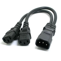cysm cy single c14 to dual 5 15r short power y type splitter adapter cable cord