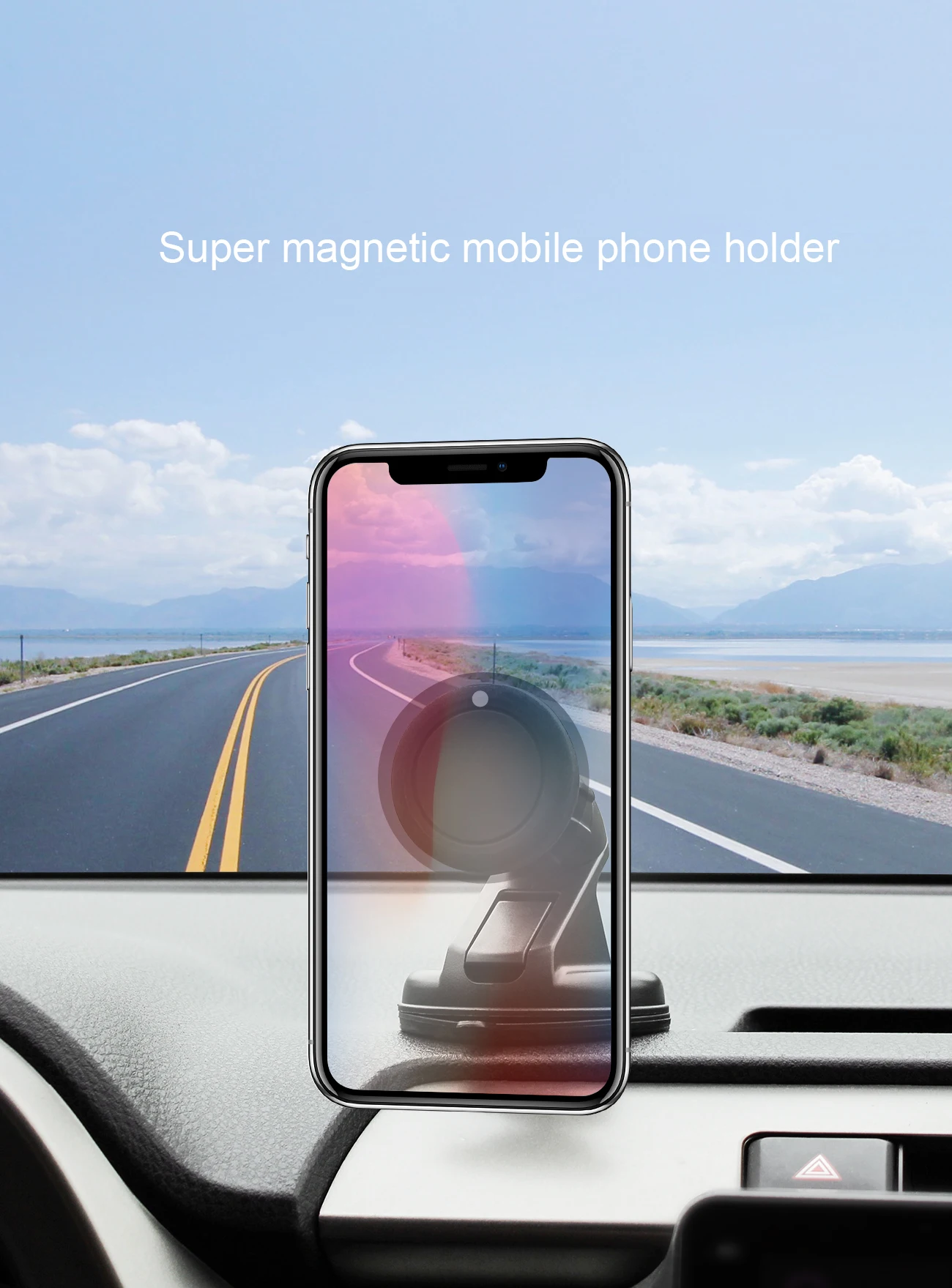 Универсальный автомобильный держатель для телефона Arvin для iPhone Hua Wei, магнитный Универсальный держатель для приборной панели с быстрой защелкой