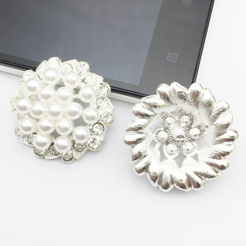 

Free Shipping Wholesale 20pcs/lot Rhinestone Flatback Button Crystal Flower Button DIY Button ZIJE003