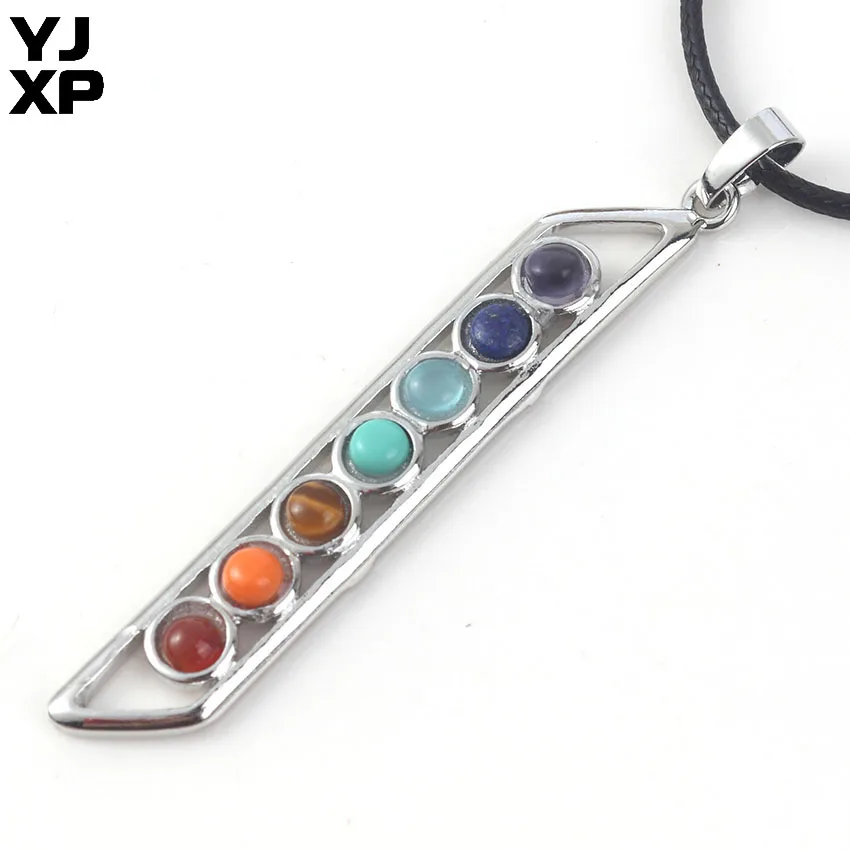 YJXP 7 Чакра бусины камень reiki инкрустированная звезда с серебристым покрытием