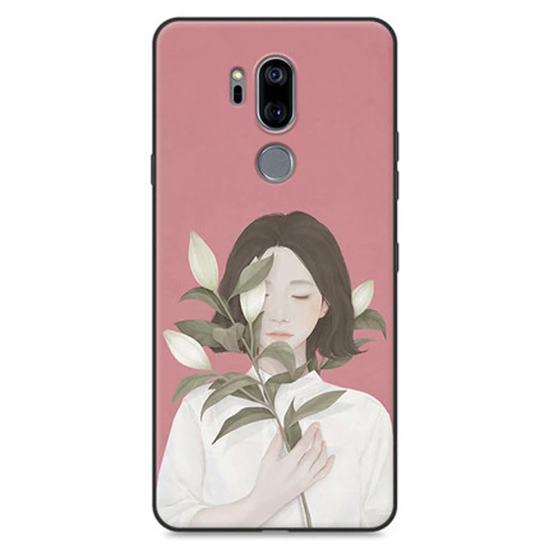 Чехол для телефона LG G7 тонкий чехол ThinQ G710 мягкий ТПУ с цветочным рисунком G 7 G7ThinQ |