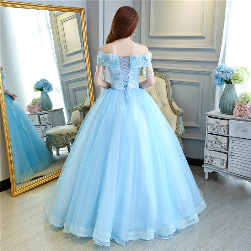 Quinceanera/элегантное платье с вырезом лодочкой и открытыми плечами кружевное