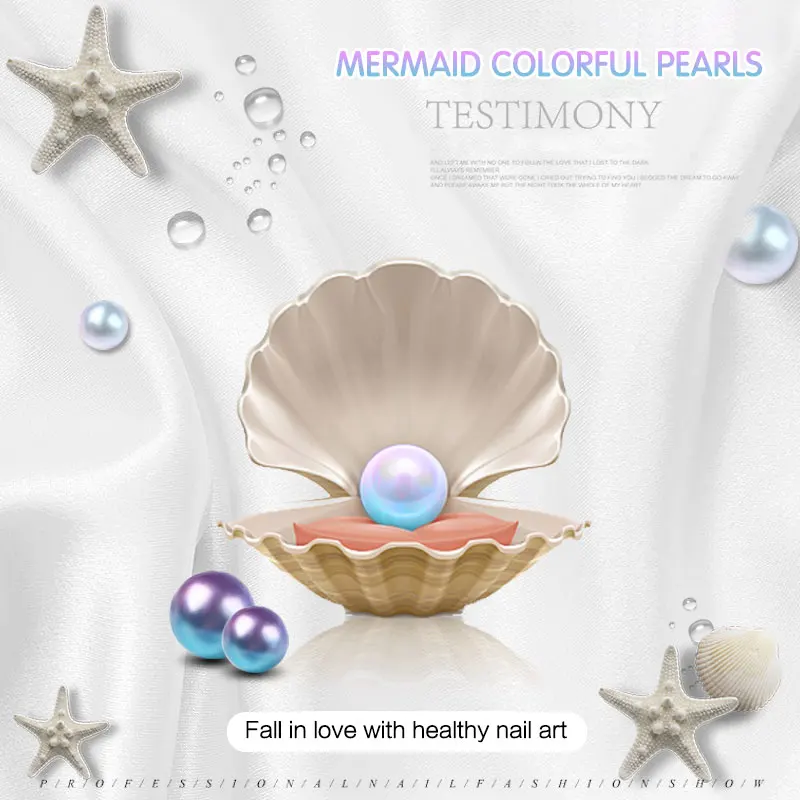 1 коробка Русалка красочный Жемчуг гвоздики для нейл арта смолы ногтей Стразы