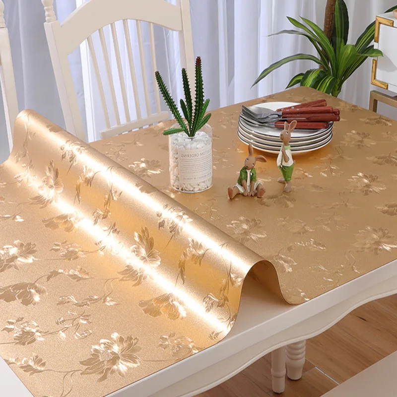 BALLE PVC Table Cover Plastic Tablecloth Waterproof Office Desk Chair Cushions Pads Mat Floor Pad Protector | Дом и сад