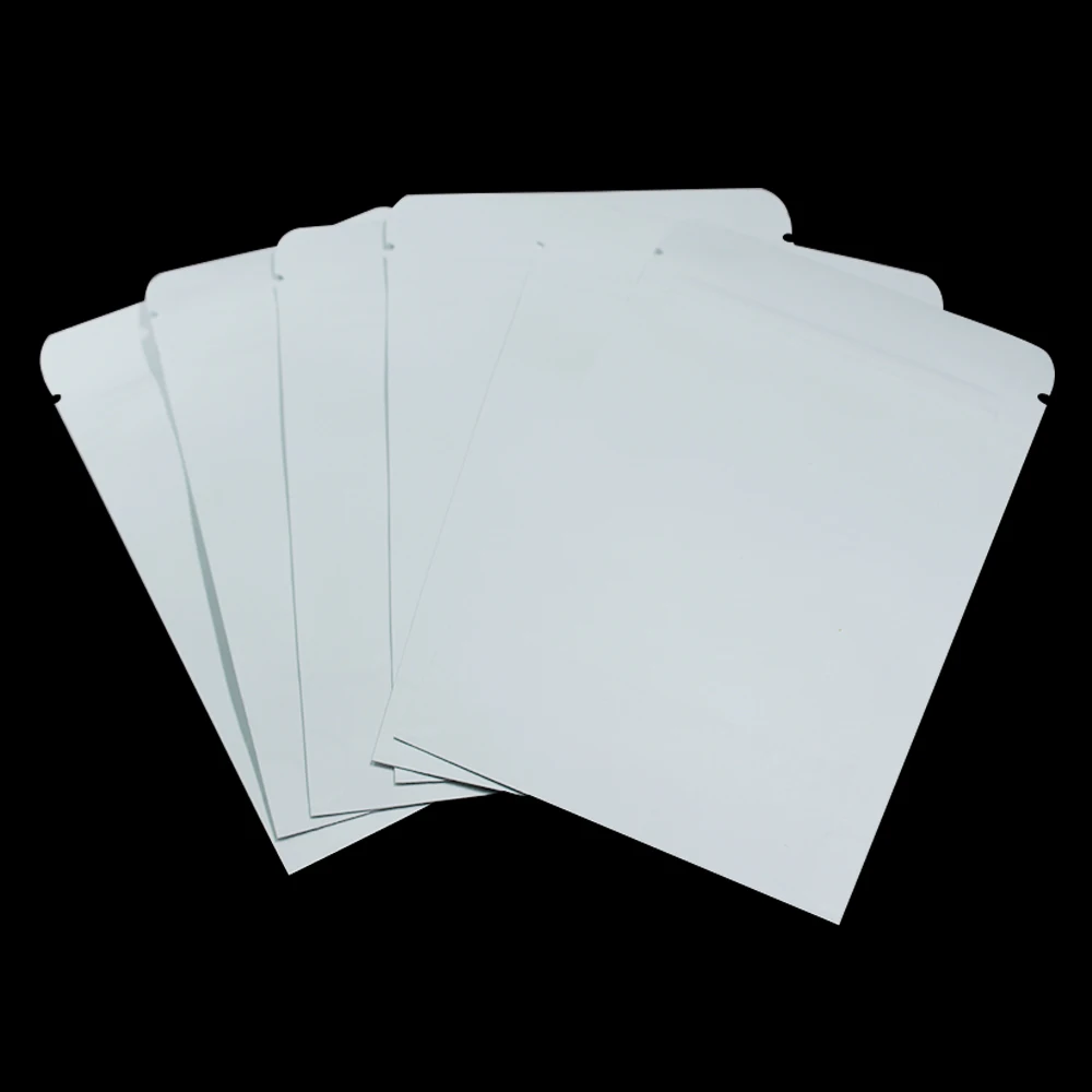 500 шт./лот белая упаковка для пищевых продуктов на молнии Майларовый мешок