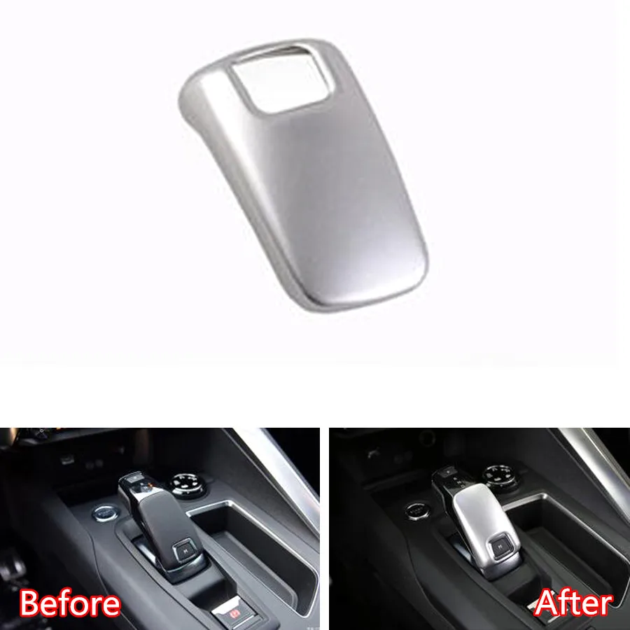 

Ручка переключения передач в салоне автомобиля, накладка на головку, стикер для стайлинга Peugeot 5008 2017, молдинги, аксессуары, АБС, 2 цвета