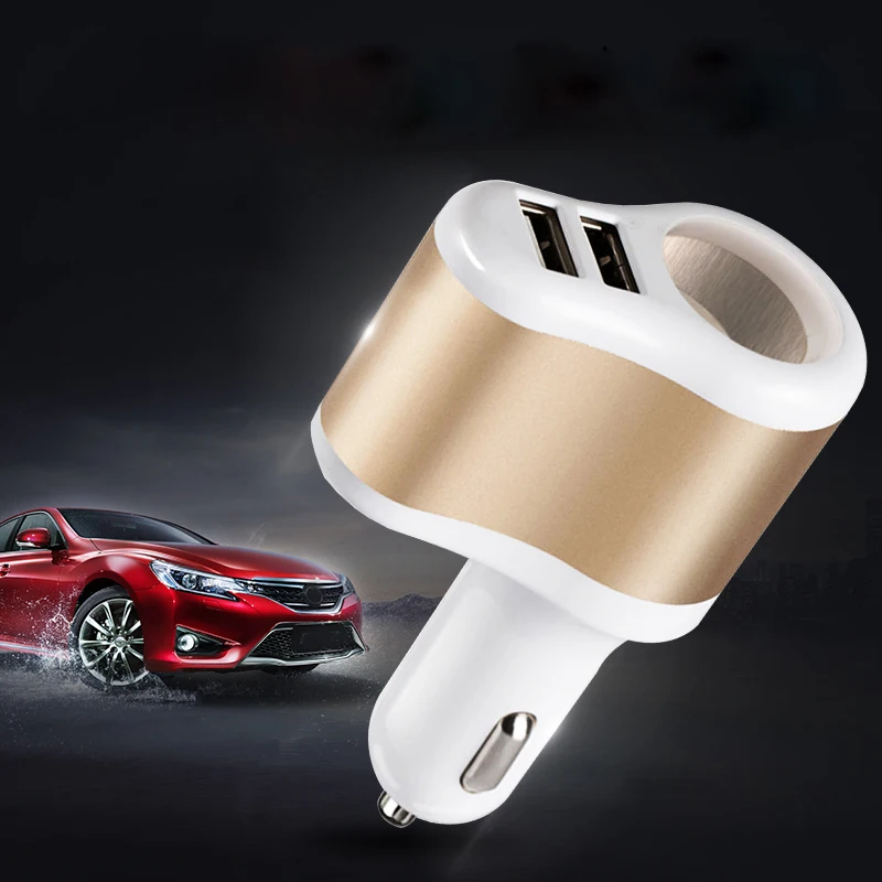 Автомобильное зарядное устройство с двумя usb-портами, быстрая зарядка, 5 В, 3,1 А, адаптер питания, прикуриватель, разветвитель, зарядное устройство для мобильного телефона s