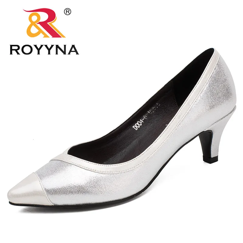 WHITE ROYYNA/новые модные стильные женские туфли-лодочки; женские модельные туфли с острым носком; женские свадебные туфли; удобные мягкие туфли; - Цвет: WHITE