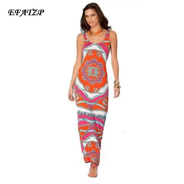 Сумасшедшая акция [EFATZP]! Женское платье-майка с геометрическим принтом модель