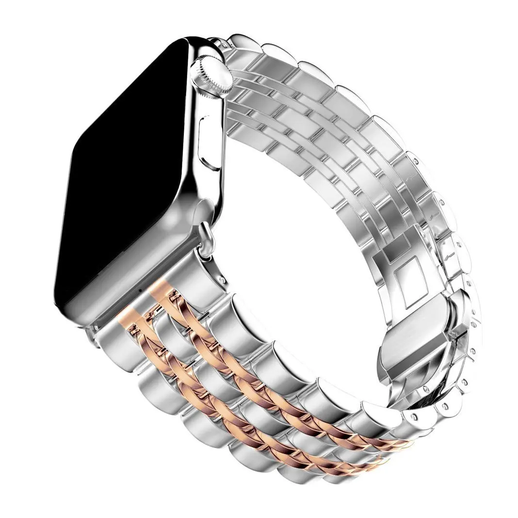 Браслет из нержавеющей стали для Apple Watch 42 мм 38 мм сменный ремешок для Apple Watch 40 мм 44 мм ремешок серии 5 4 3 2 1