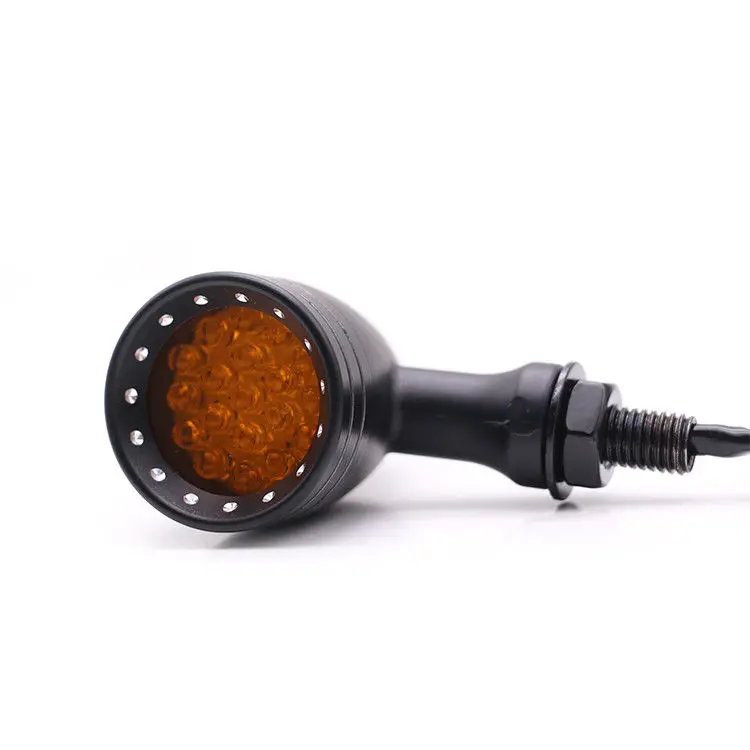 

Black+Amber Bullet Turn Signal Indicators Light For Honda Triumph Cruiser VT CB