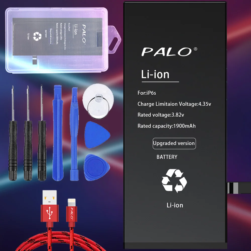 For iphone 6s PALO аккумулятор мобильного телефона для iPhone 6S 6 полимерный аккумулятор реальная емкость 1900 мАч 2000 мАч внутренняя батарея для iPhone 6 - Цвет: For iphone 6s