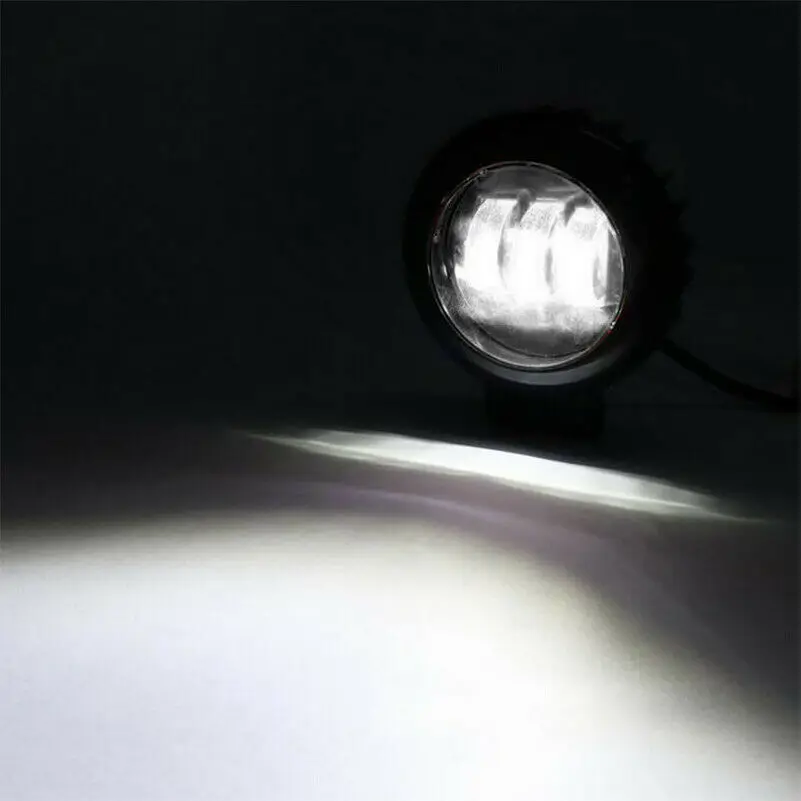 

30W LED Circular Car Fog Light Work Spot Lamp For SUV JEEP Combo Beam Offroad
