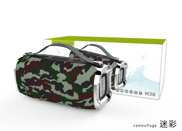 Camouflage H36 Мини Bluetooth динамик открытый портативный водонепроницаемый беспроводной маленький громкий динамик HIFI Супер Бас Звук 3D стерео музыка TF - Цвет: Camouflage