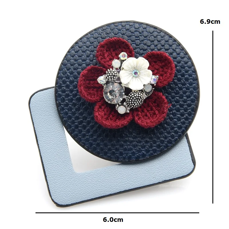 Inokeey кожаный тканевый цветок свитер брошь ювелирный подарок для женщин
