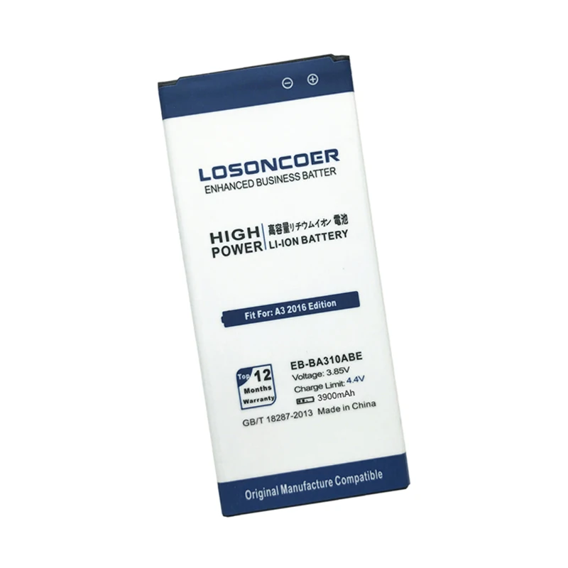 Losoncoer 3900 мА/ч, EB-BA310ABE для samsung Galaxy A3 Батарея A3100 A310F A310 Edition A5310 Батарея