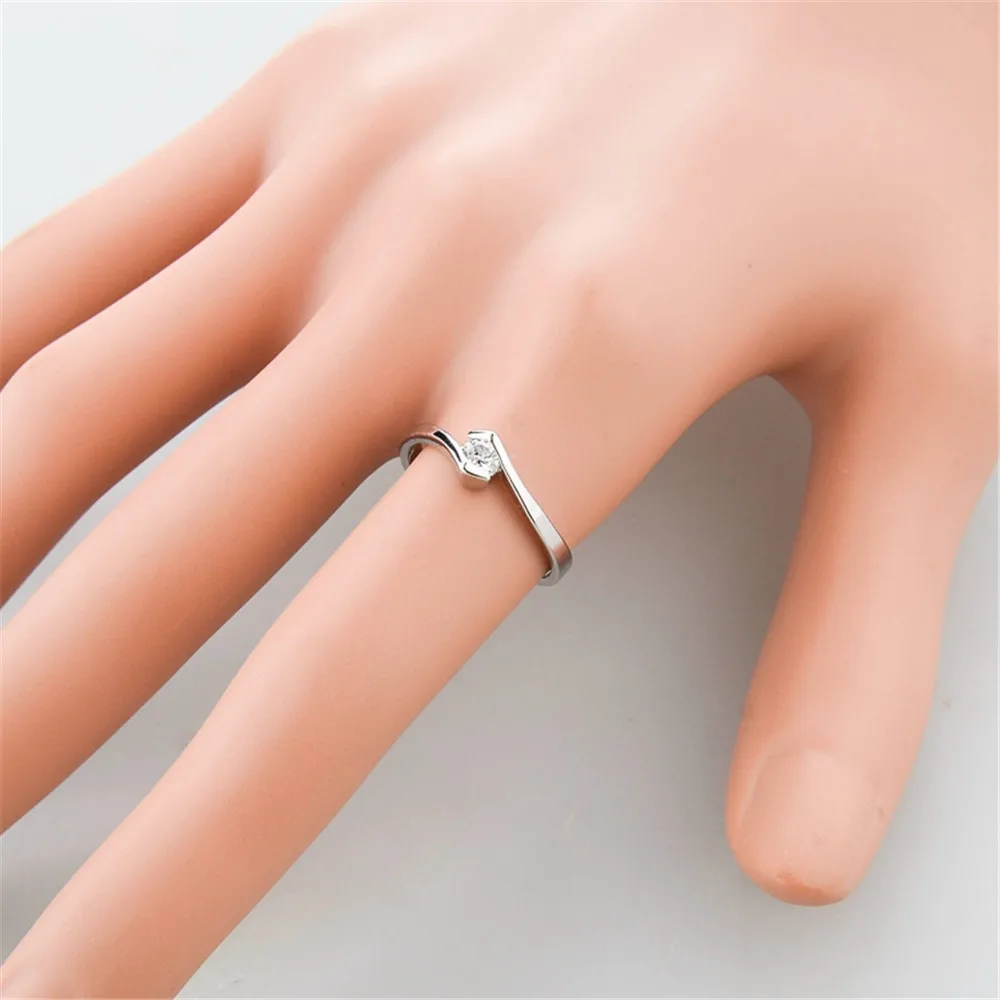 Женское серебряное кольцо свадебное ювелирное изделие SRI140001 | Украшения и