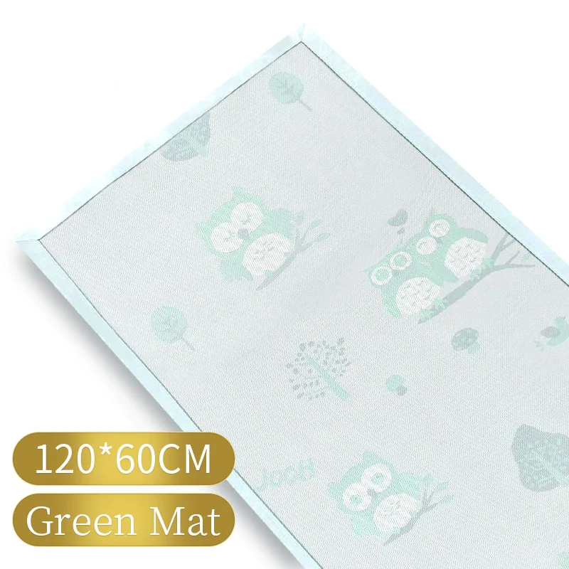120x60cm Green Детский матрас для лета, детский спальный коврик для кровати, дышащий коврик, детское постельное белье - Цвет: 120x60cm Green