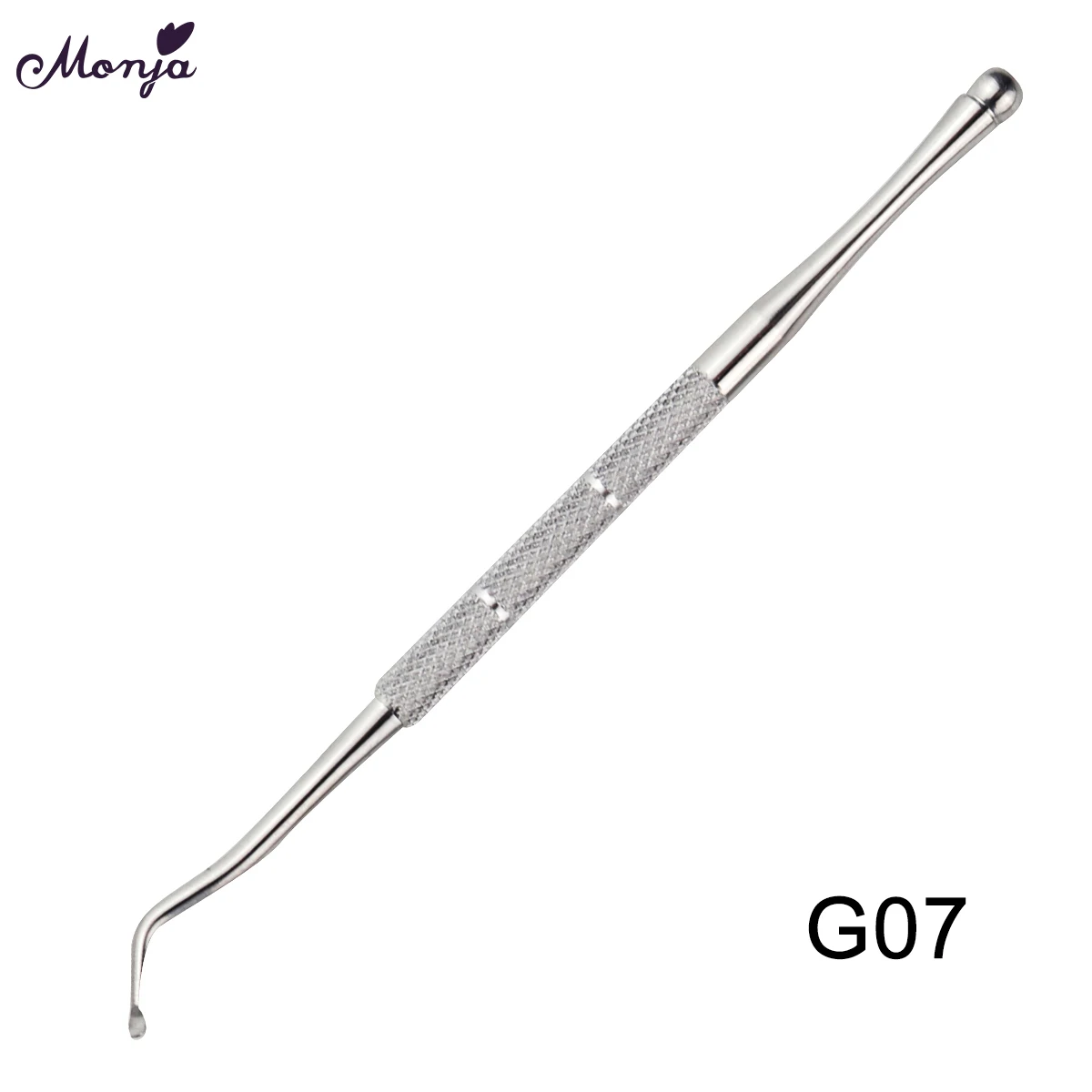 G07 Monja, двойной конец, для ногтей, подтяжка, нержавеющая сталь, корректор буйона, для чистки ног, уход за вросшим крючком, инструмент для педикюра - Цвет: G07