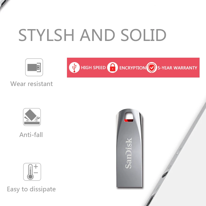 

SanDisk USB 2.0 Flash Drive CZ71 Mini Pendrive High Speed Memory Stick Pen Drive 16GB 32GB 64GB U Disk Storage Device For PC