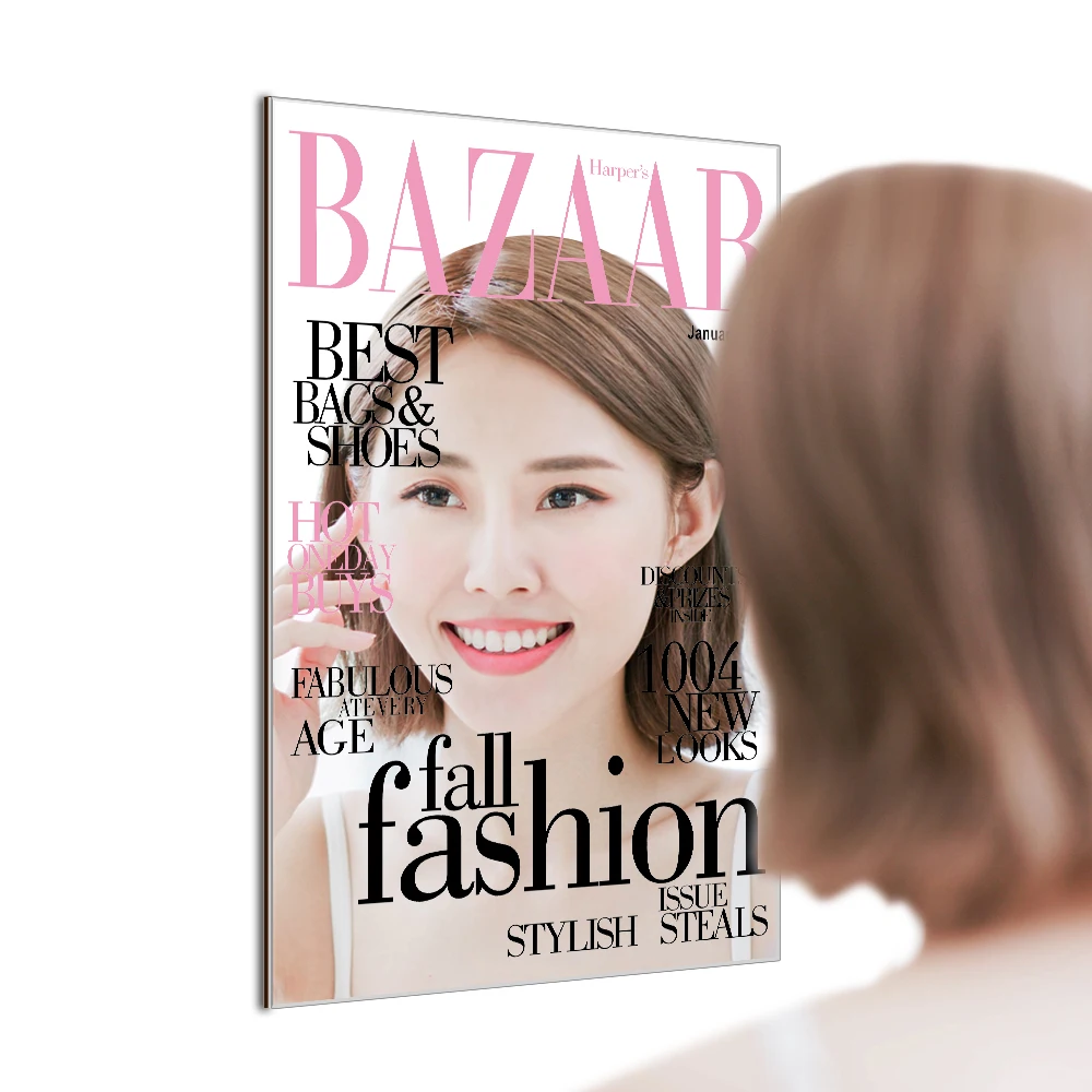 Чехол для журнала Bazaar деревянное зеркало Человек года супермодель имитирующий