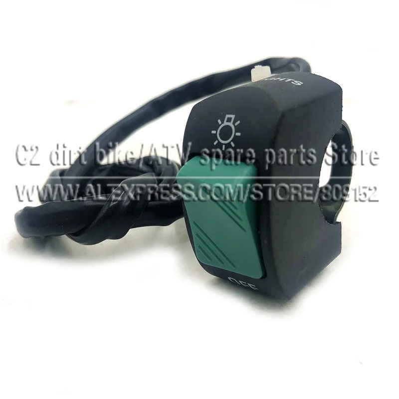 Green 1 шт 12V 7/8in на руль мотоцикла или включения/выключения для светодиодный головной светильник противотуманная фара глаз светильник стайлинга автомобилей переключатель - Цвет: Green