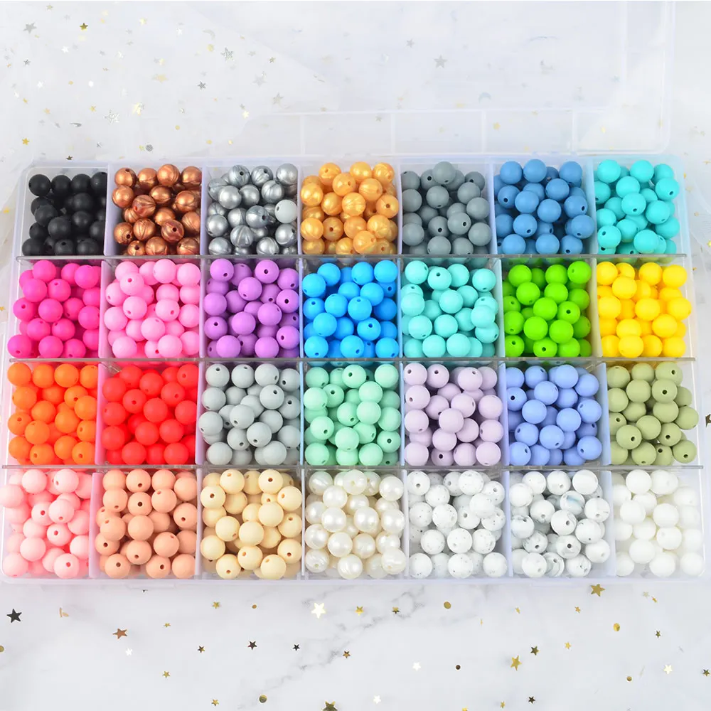 mix or choose LOFCA 30 шт. Силиконовые 12 мм бисер ребенок прорезывание зубов игрушка BPA бесплатно пищевого качества Детские Прорезыватели круглые свободные бусины DIY Уход ювелирные изделия ожерелье - Цвет: mix or choose