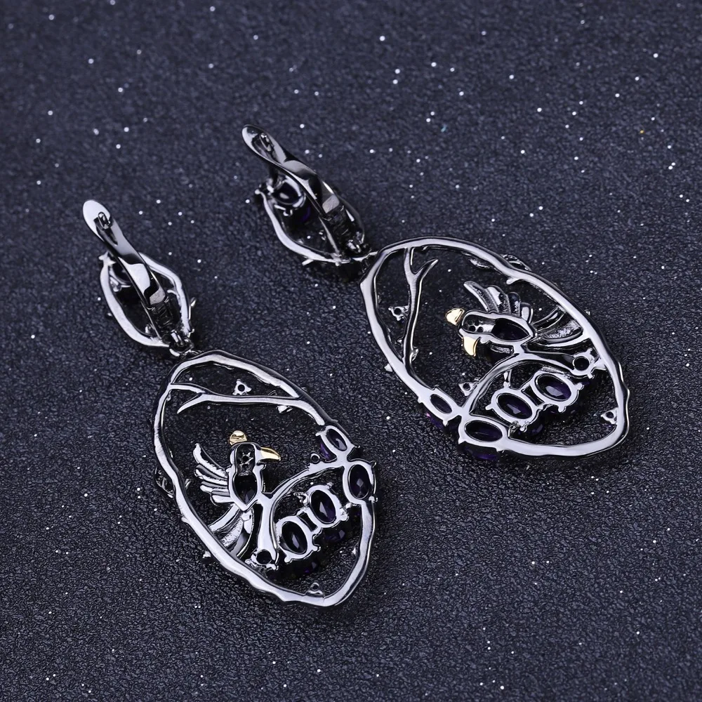 Женские серьги капельки в форме птицы gemb's ручной работы из серебра 925 пробы с