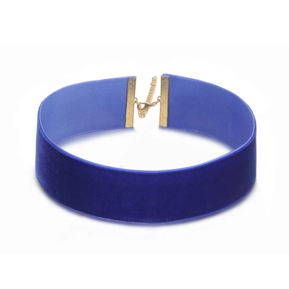 KIVN модные ювелирные изделия синий и красный бархат чокер воротник ожерелья для