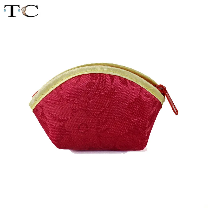 10 шт./лот сумка на молнии для ювелирных изделий красного цвета упаковка хранения