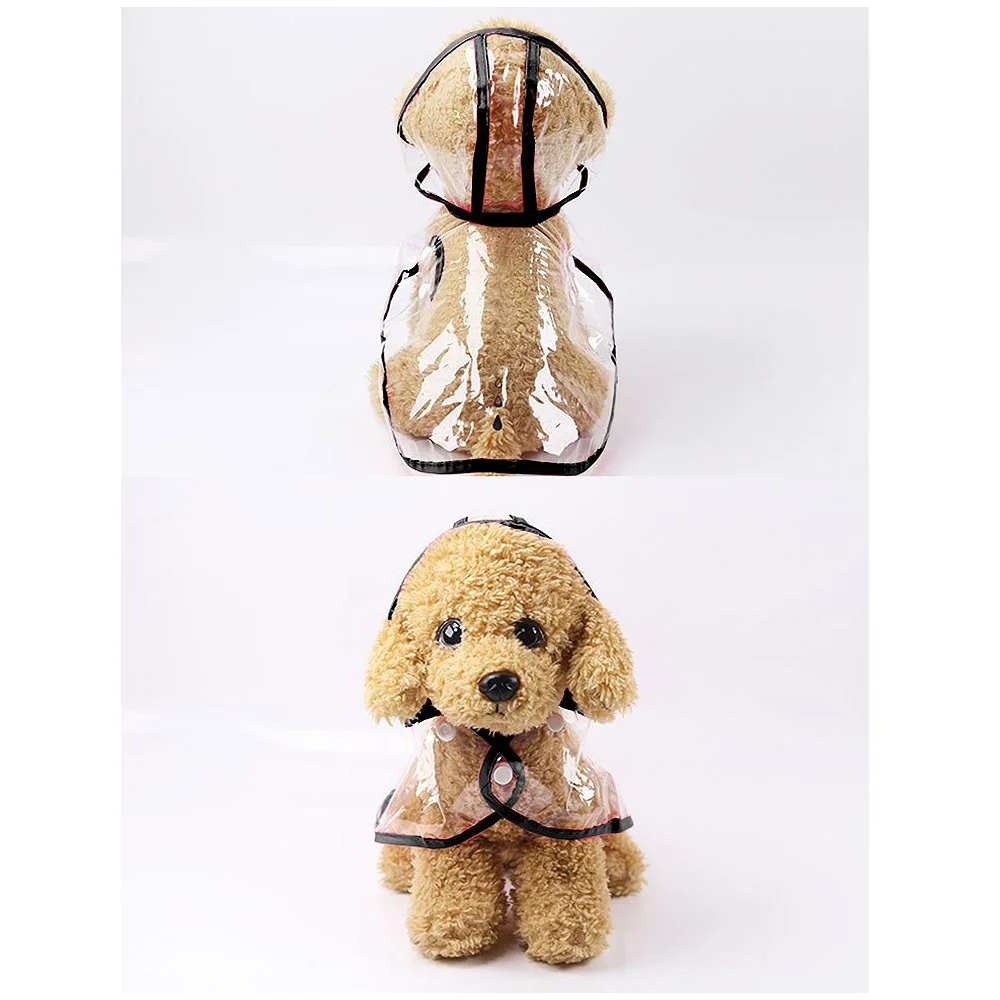 1 шт. водонепроницаемый дождевик для собак с капюшоном прозрачный собачий плащ