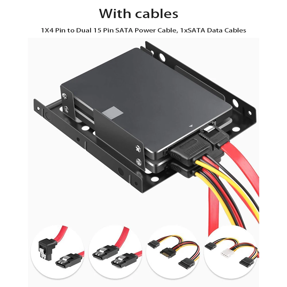 Монтажный комплект для внутреннего жесткого диска 2x2 5 дюйма SSD до 3 (SATA кабели
