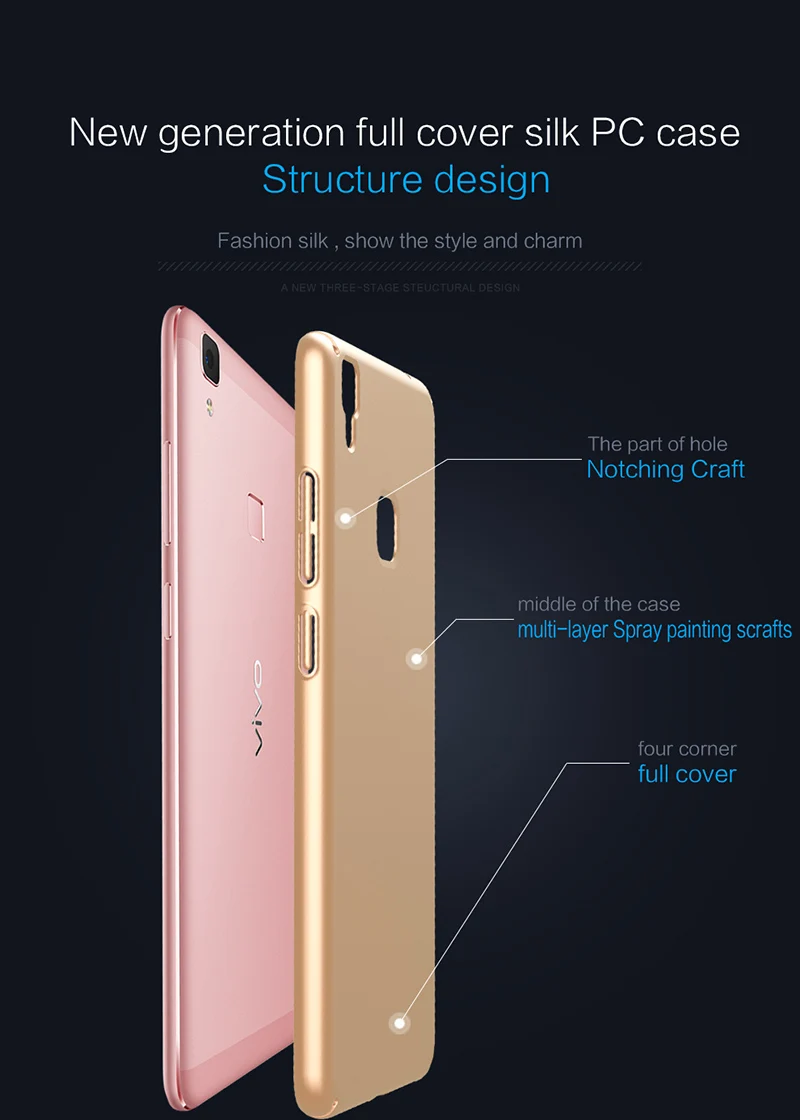 Ультратонкий гладкий Чехол для BBK Vivo V3 жесткий защитный чехол из поликарбоната 5 0