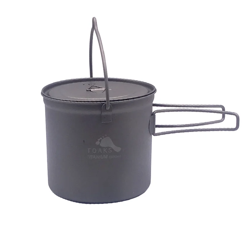 買取 TOAKS 1100 ミリリットル調理器具セット超軽量チタン鍋フライパン屋外キャンプチタンボウルチタンカップピクニック