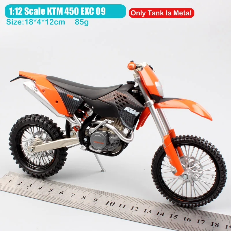 Детские 1/12 весы Automaxx KTM 450 EXC 09 мотоцикл для мотокросса Dirt Bike enduro внедорожные гонки литая модель автомобиля игрушки для детей