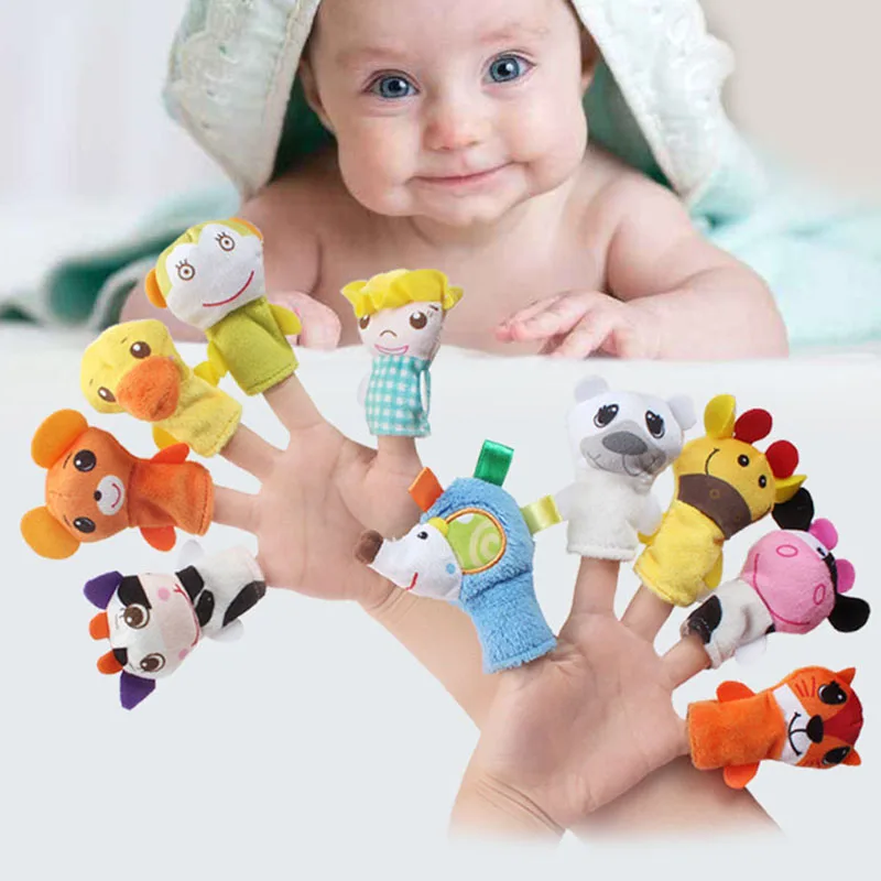 

New 5pcs Soft Plush Puppets Hand Educational Toys Gift for Children