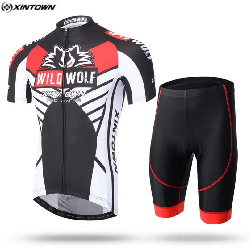 

Велосипедные комплекты XINTOWN Pro, трикотажные шорты с нагрудником, для езды на велосипеде, черные, красные костюмы, одежда для велоспорта, рубашки, трикотажные шорты для горных велосипедов