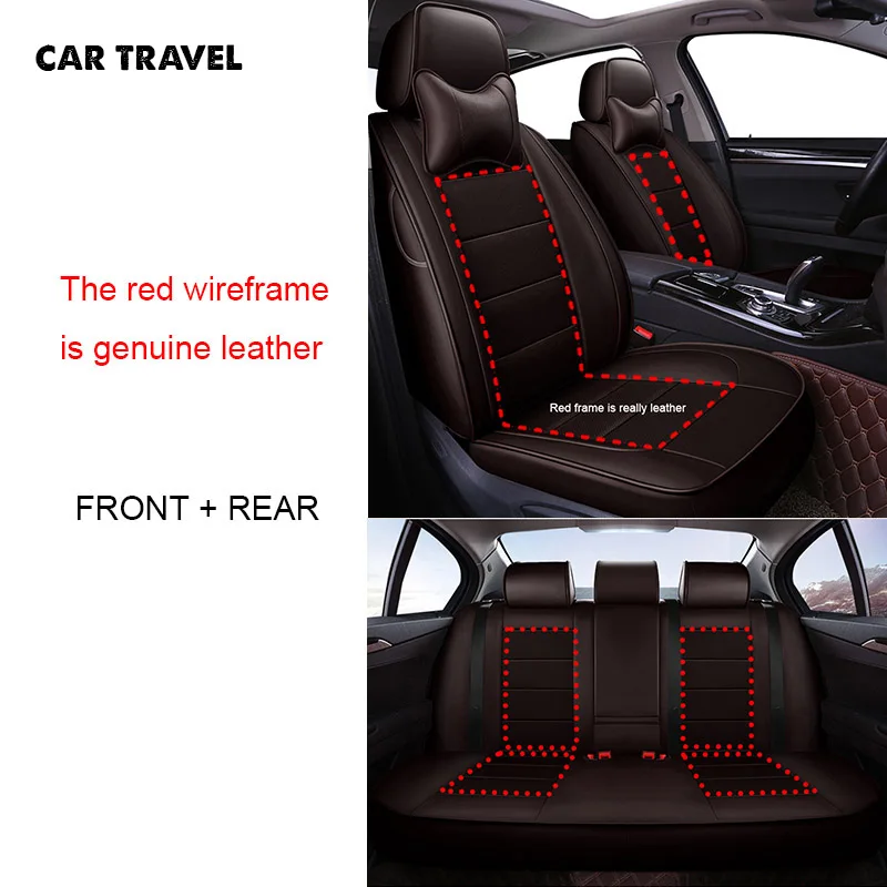 coffee Натуральная кожа сиденья для peugeot 407 308sw 607 307CC 3008 206CC 307SW 4008 защитное покрытие автомобильного сиденья авто аксессуары - Название цвета: coffee